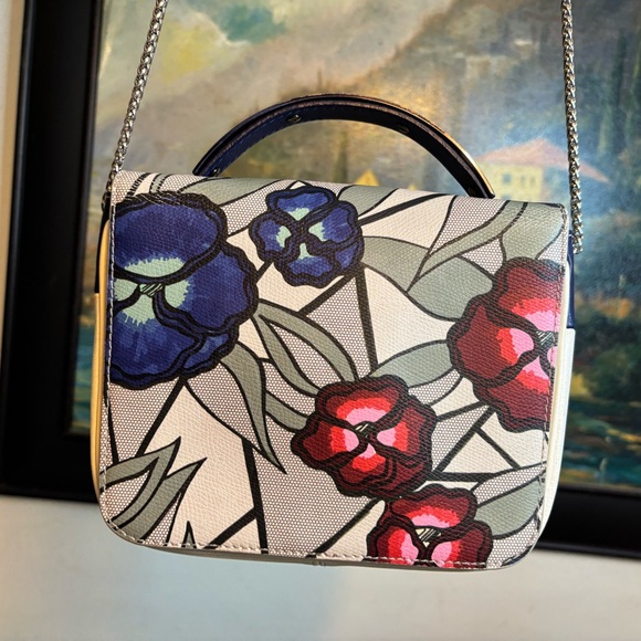 Furla Floral Leather Crossbody Bag - Picture 5 of 17